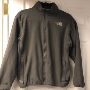 Boys size large North face zip up sweatshirt.
